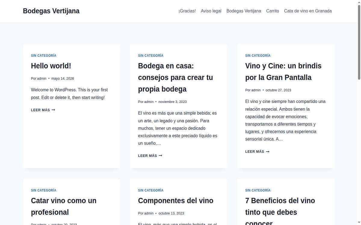 Portada de Bodegas Vertijana